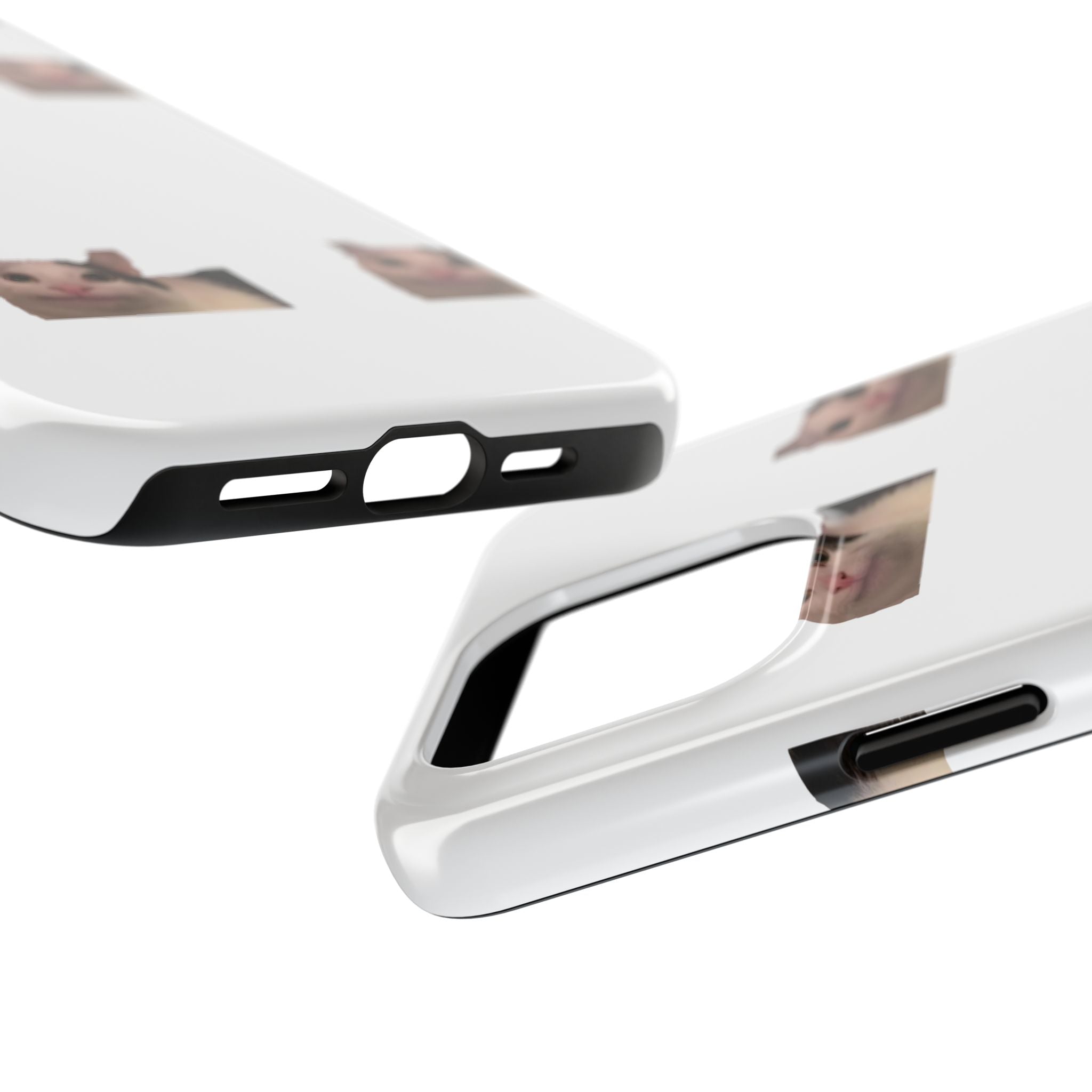 Cute Cat Meme Tough Phone Case – Funny Kitty Face Protective Phone Cover