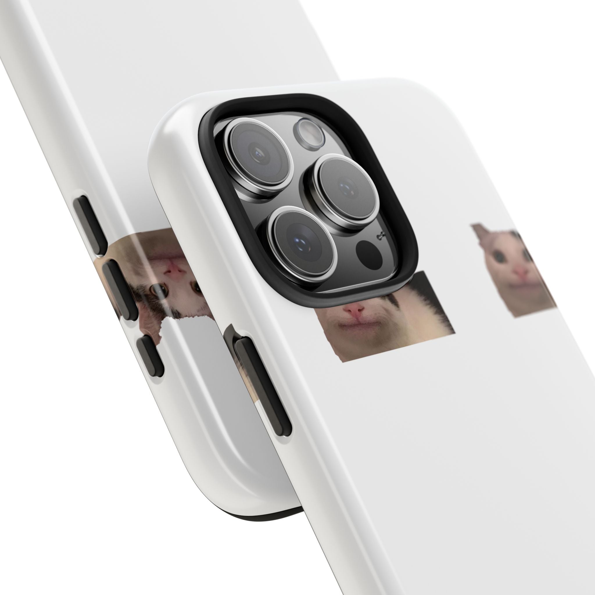 Cute Cat Meme Tough Phone Case – Funny Kitty Face Protective Phone Cover