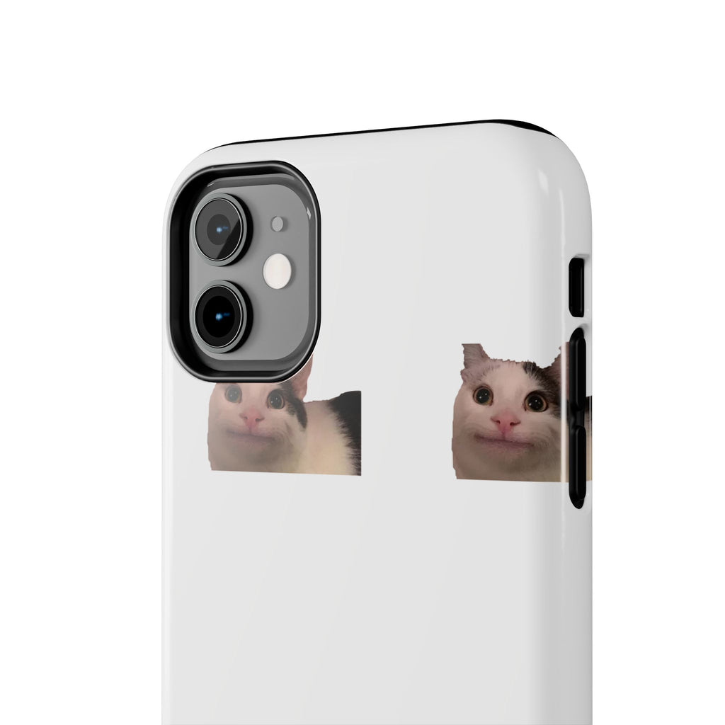 Cute Cat Meme Tough Phone Case – Funny Kitty Face Protective Phone Cover