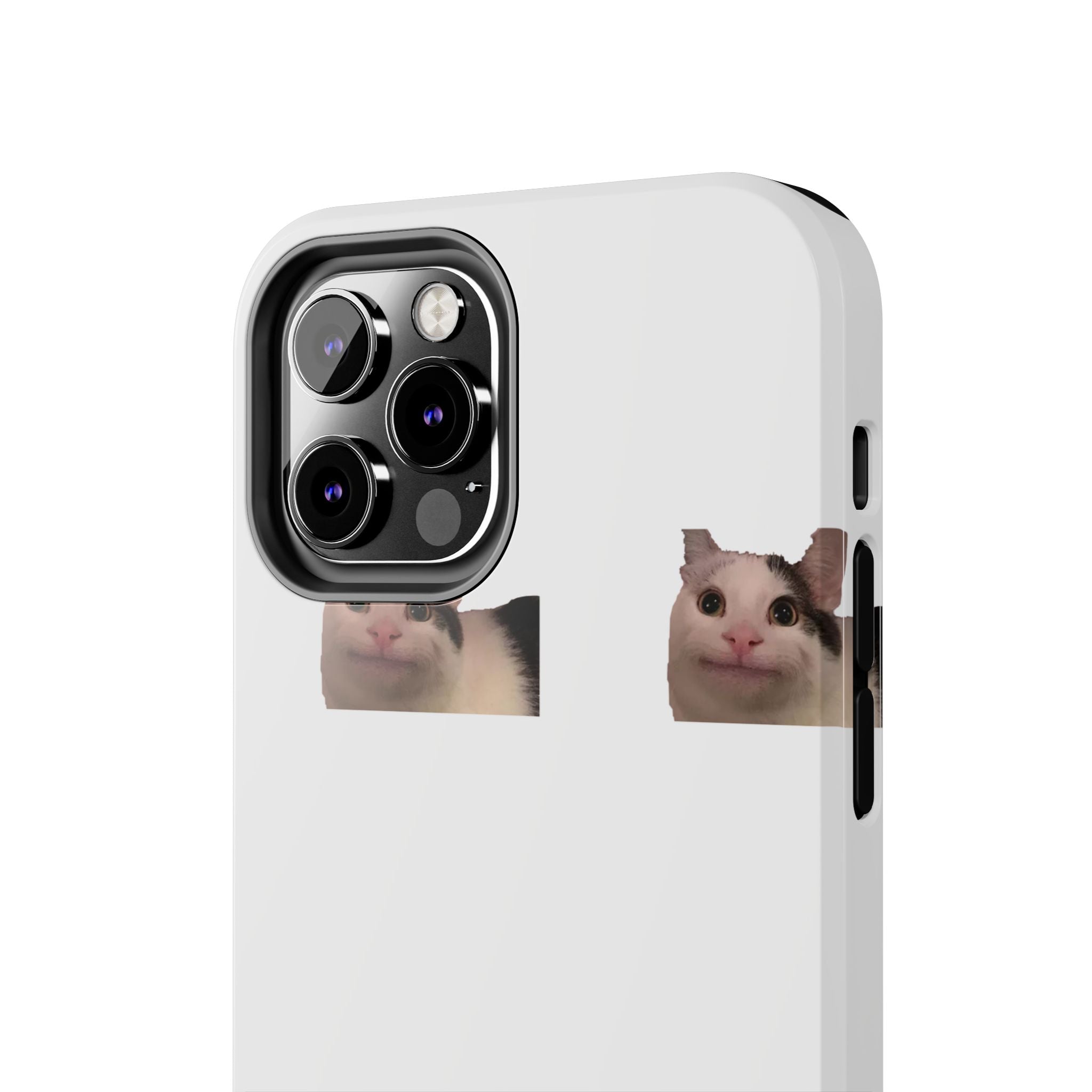 Cute Cat Meme Tough Phone Case – Funny Kitty Face Protective Phone Cover