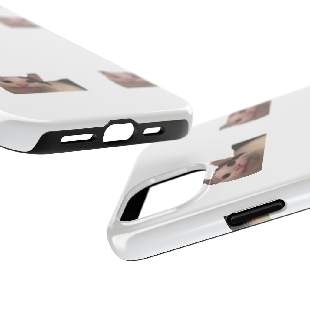 Cute Cat Meme Tough Phone Case – Funny Kitty Face Protective Phone Cover