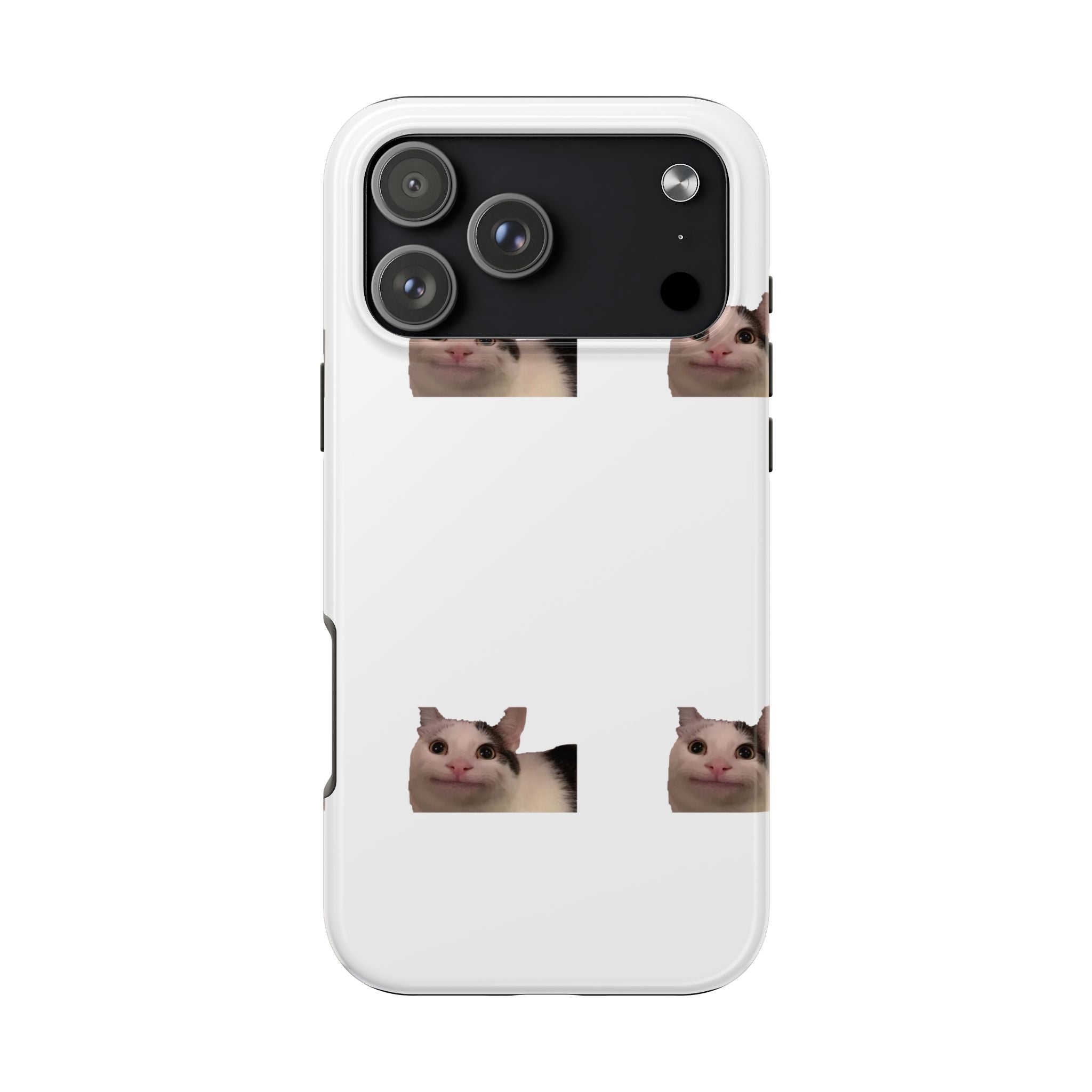 Cute Cat Meme Tough Phone Case – Funny Kitty Face Protective Phone Cover