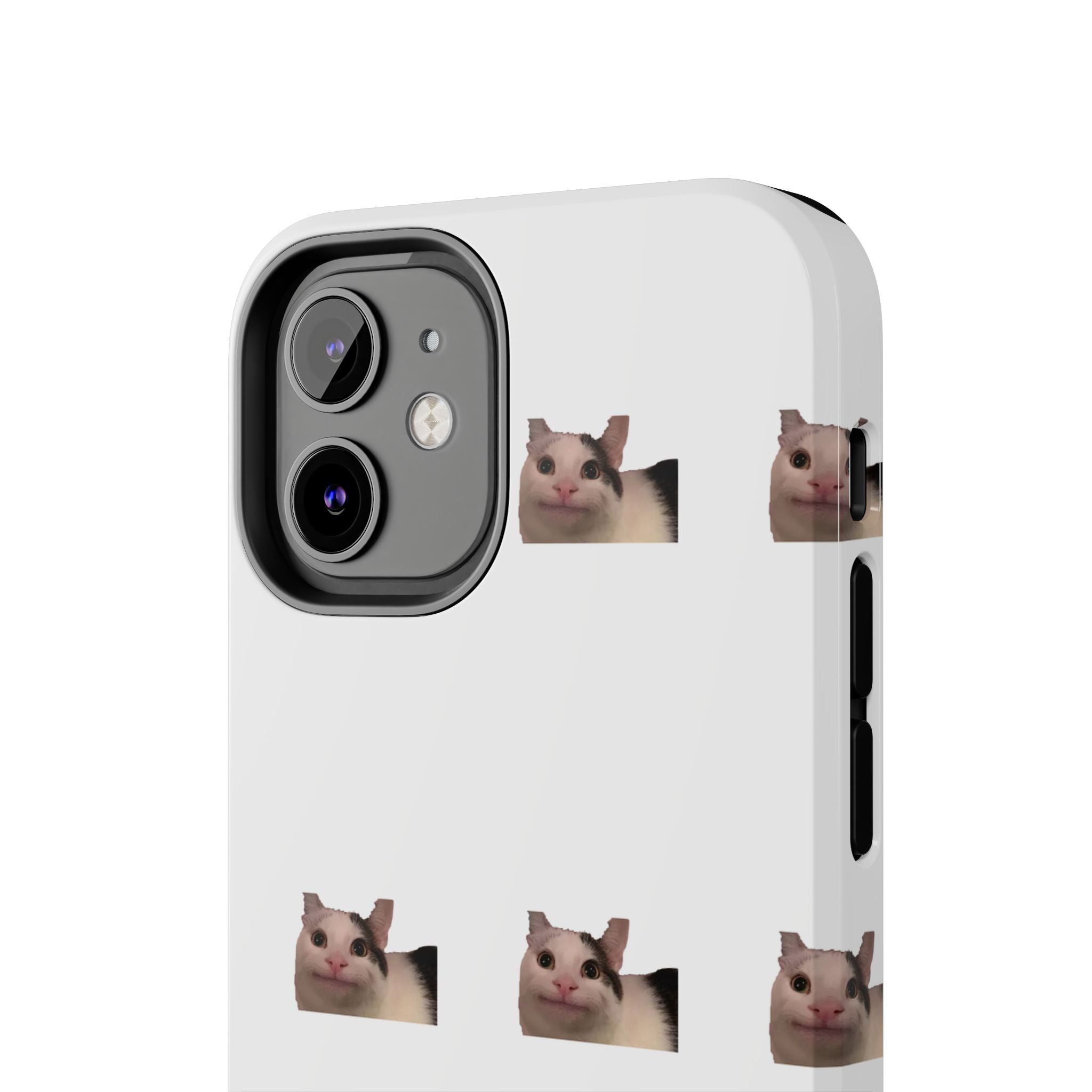 Cute Cat Meme Tough Phone Case – Funny Kitty Face Protective Phone Cover