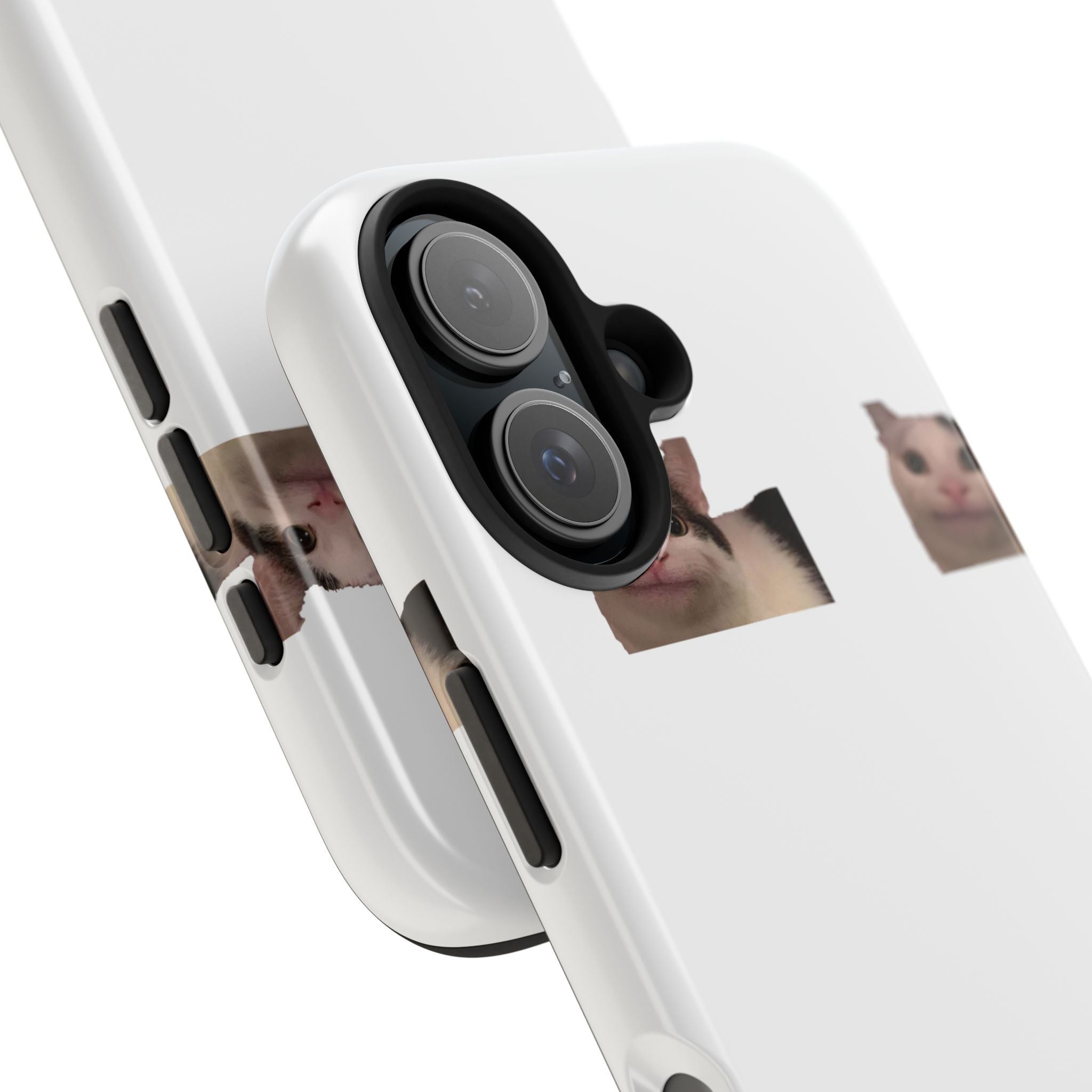 Cute Cat Meme Tough Phone Case – Funny Kitty Face Protective Phone Cover